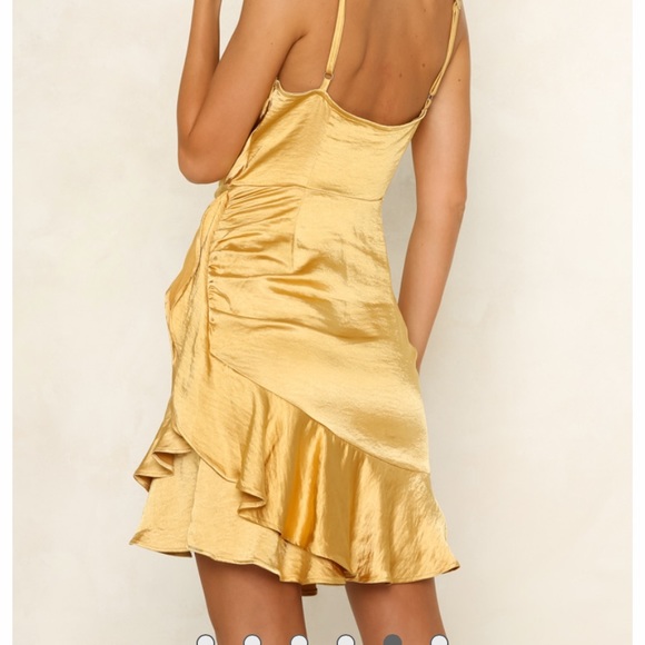 NWT Gold/ Mustard Silk Hello Molly Dress - Picture 4 of 8